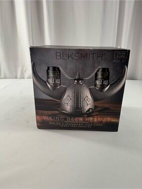 BLKSMITH Viking Beer Drinking Helmet Silver NIB